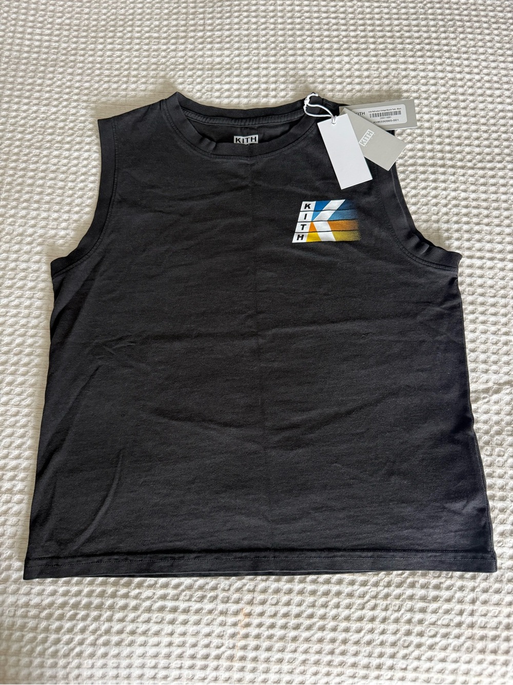 Brand New w/ tags KITH Refraction muscle Tank with Multicolor Stripe Logo new